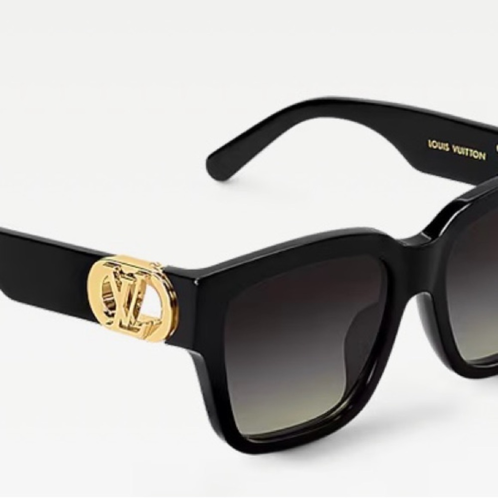 Louis Vuitton Black and Gold Designer Sunglasses